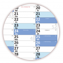 XL Wandkalender DIN A1 2024 blau nass abwischbar