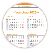 Wandkalender DIN A1 2025 Orange - gerollt