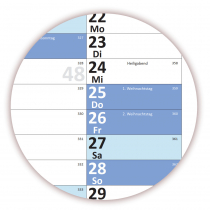 XL Wandkalender DIN A1 2025 blau nass abwischbar