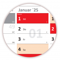 XXL Wandkalender DIN A0 2025 (rot2)