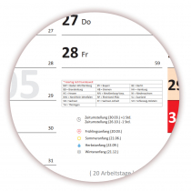 XXL Wandkalender DIN A0 2025 (rot2)