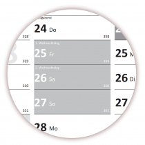 Grau Wandkalender DIN A1 2025 + 2026 - Classic-2