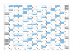 Blau Wandkalender DIN A1 2026 - Classic-2