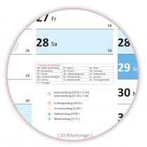 Blau Wandkalender DIN A1 2026 - Classic-2