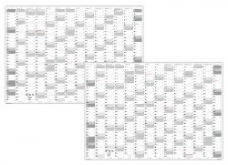 Grau Wandkalender DIN A1 2025 + 2026 - Classic-2