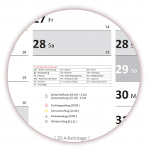 Grau Wandkalender DIN A1 2025 + 2026 - Classic-2