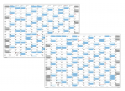 XXL Wandkalender DIN A0 2025 + 2026 (blau2)