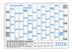 XXL Wandkalender 2026 - Classic-1 Hellblau