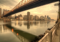 A6 Postkarte New York Queensboro Bridge