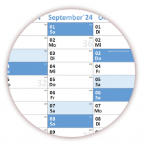 XL Schuljahreskalender DIN A1 2024/2025 ( gerollt )