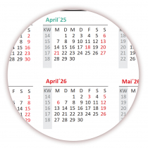 Urlaubsplaner / Personalplaner DIN B1 2024 + 2025 nass abwischbar