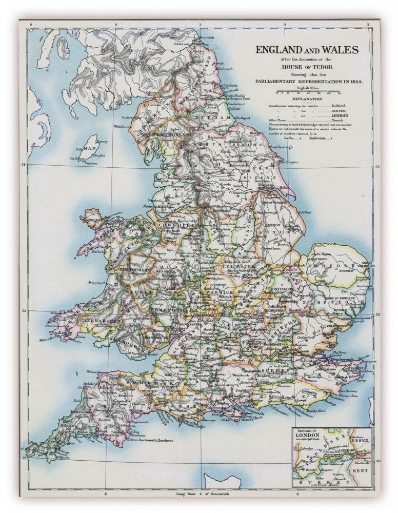 England-Karte - Drucksachenversand