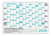 Wandkalender DIN A1 2026 Trkis - gerollt