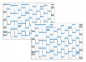 Blau Wandkalender DIN A1 2025 + 2026 - Classic-2