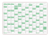 Wandkalender DIN A3 2026 Grn - gerollt