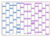 XL Schuljahreskalender DIN A1 2024/2025 ( gefaltet )